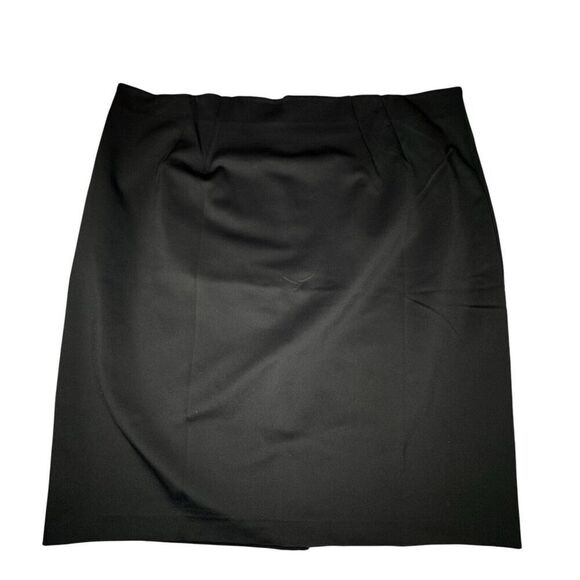 Lane Bryant Sz 26 Skirt Women’s Black Pencil Pull On Elastic Waist Short Stretch - Picture 1 of 11